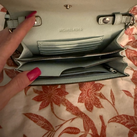 Michael Kors Silver Crossbody Bag - Picture 9 of 13